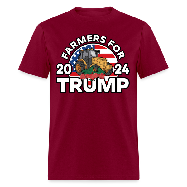 Farmers For Trump 2024 T Shirt - burgundy