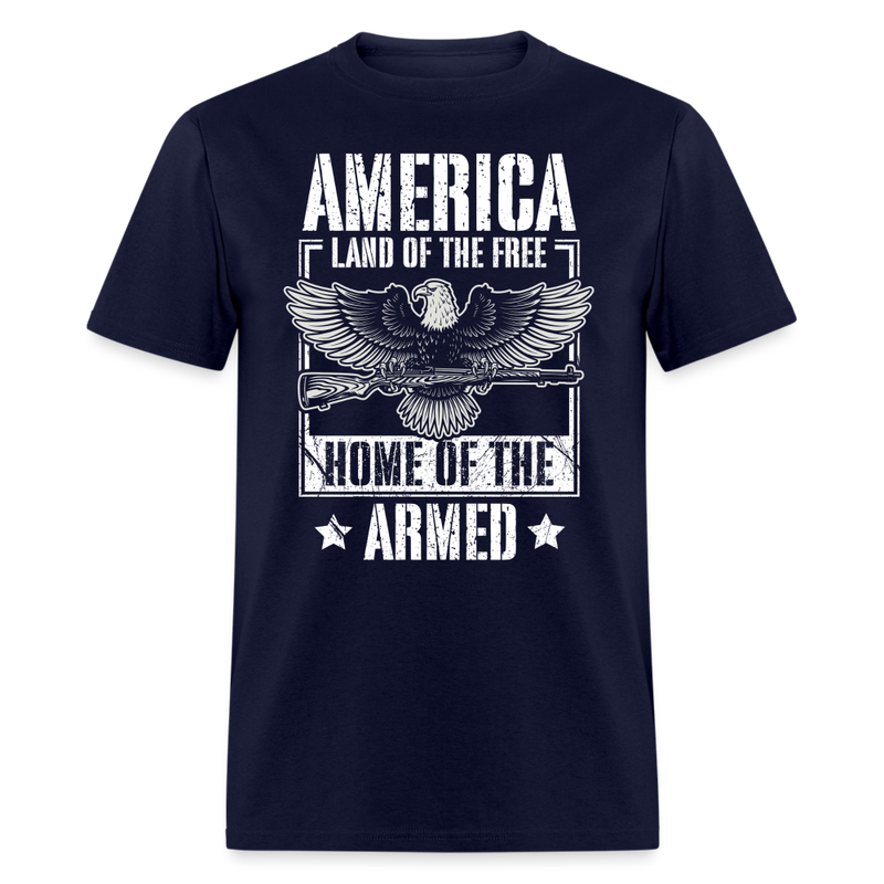 America Home Of Armed T Shirt - navy