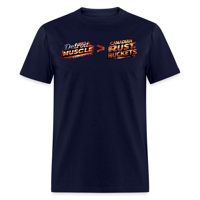 Detroit Muscle > Canadian Rust Buckets T Shirt - navy