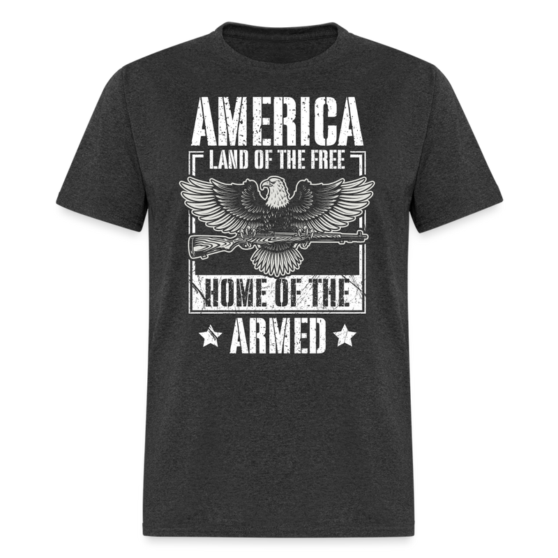 America Home Of Armed T Shirt - heather black