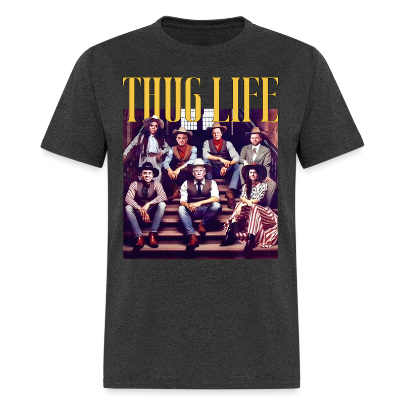 Thug Life Trump T Shirt - heather black