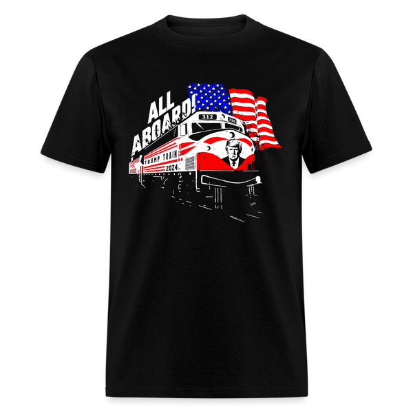 Trump Train All Aboard T Shirt - black