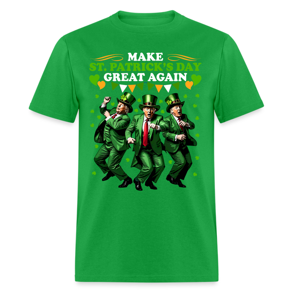 Make St Patrick's Day Great Again T Shirt - 2 - bright green