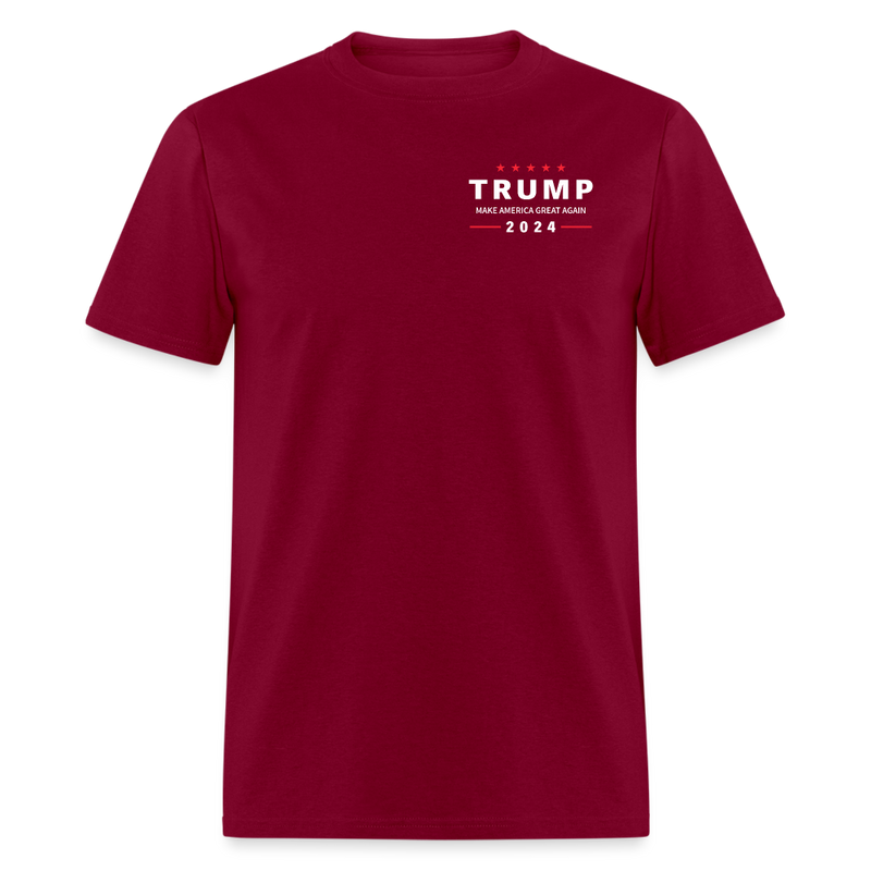 You Missed Twice Trump 2024 Double Sided T Shirt - burgundy