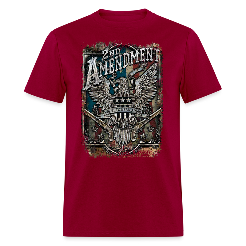 2nd Amendment Right To Bear Arms T Shirt - dark red