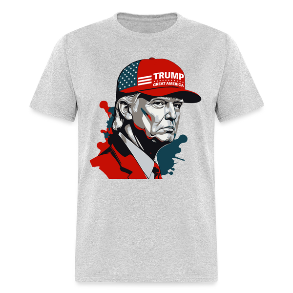 President Trump Great America T Shirt - heather gray