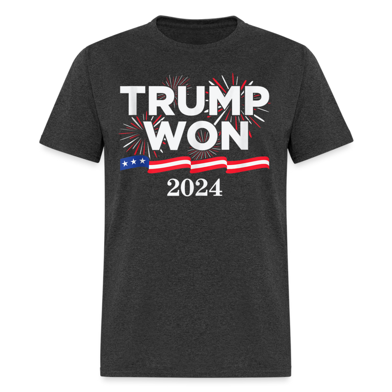 Trump Won 2024 2 T Shirt - heather black