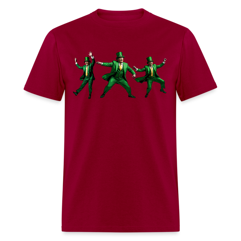 Trump Patrick's Day Dancing T Shirt - dark red