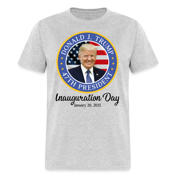 President Donald Trump Inauguration Day T Shirt - heather gray