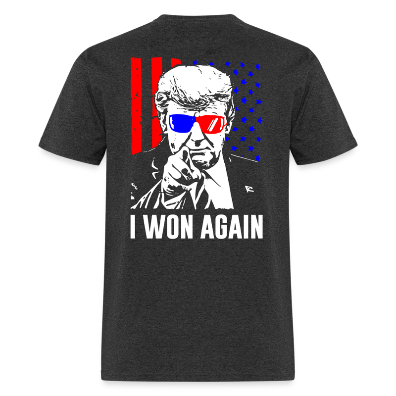 I Won Again T Shirt - heather black