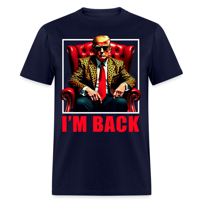 I'm Back Trump 2025 T Shirt - navy