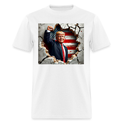 Donald Trump Patriotic USA American Flag T Shirt - white