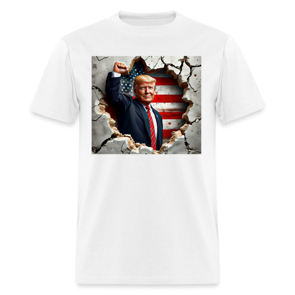 Donald Trump Patriotic USA American Flag T Shirt - white