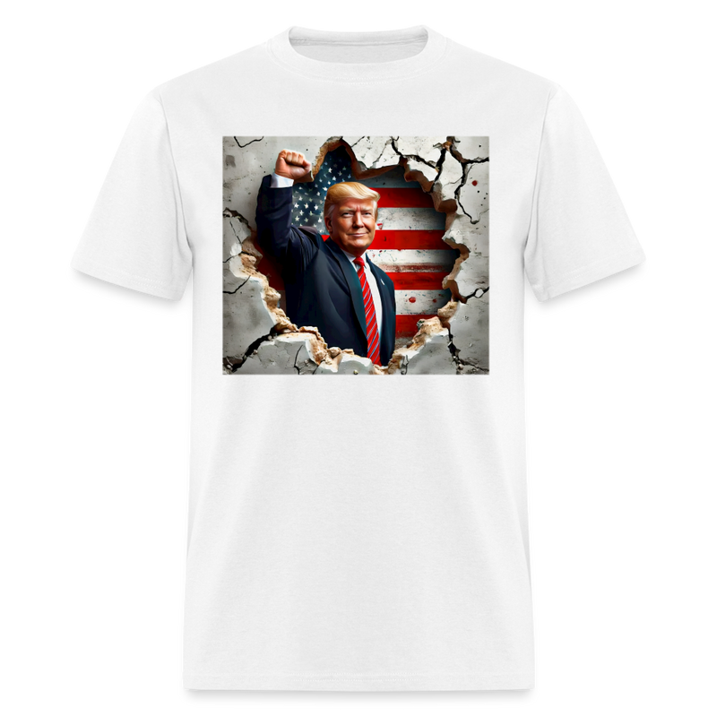 Donald Trump Patriotic USA American Flag T Shirt - white