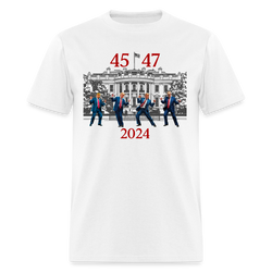 Trump Dance White House 45 47 2024 T Shirt - white