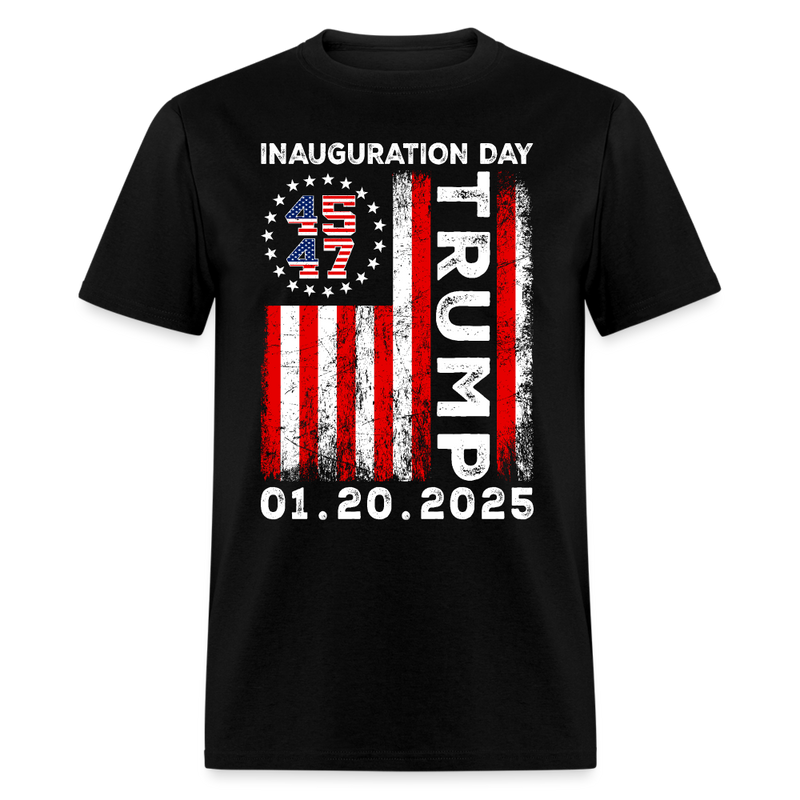 Donald Trump Inauguration Day 2025 US Flag T Shirt - black