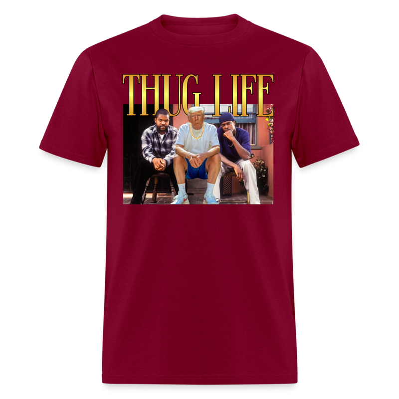 Thug Life T Shirt - burgundy