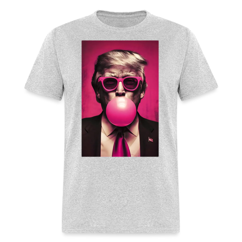 Bubble Gum Trump T Shirt - heather gray