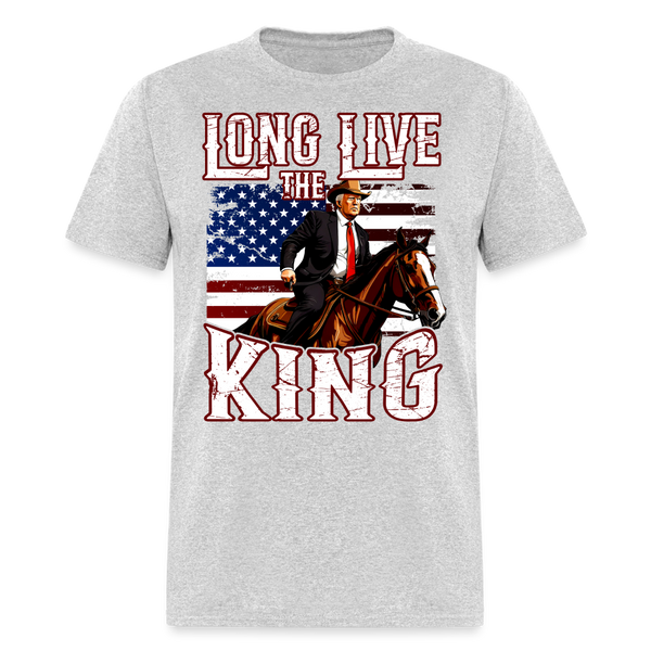 Long Live The King T Shirt - heather gray