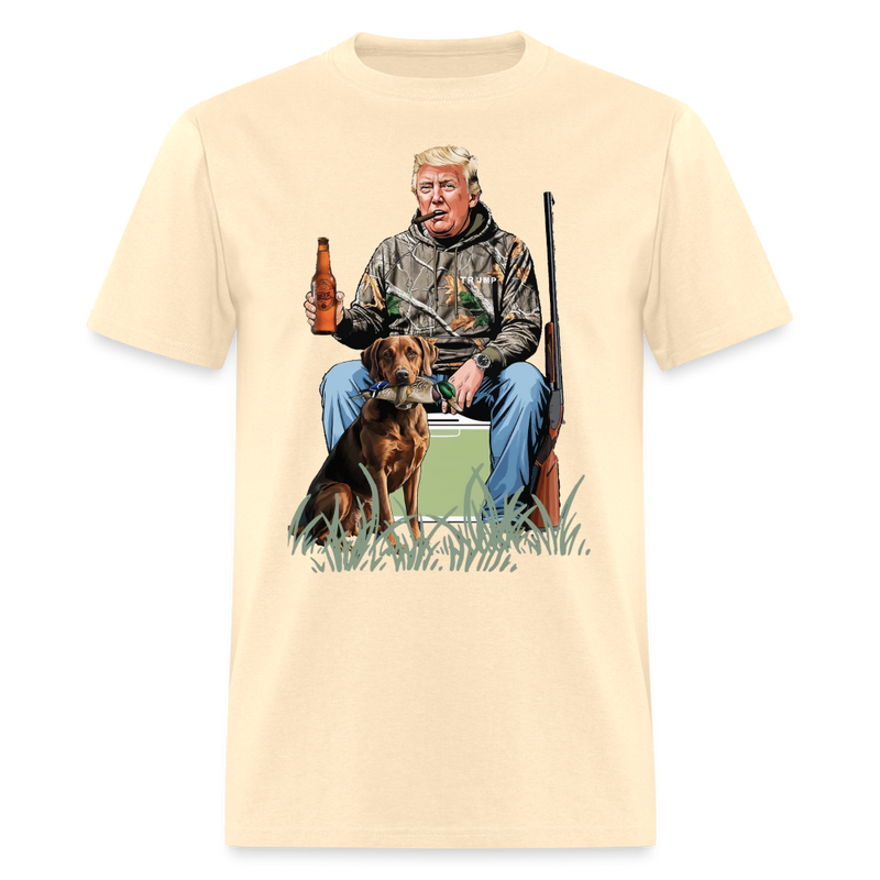 Duck Hunting Trump T Shirt - 2 - natural