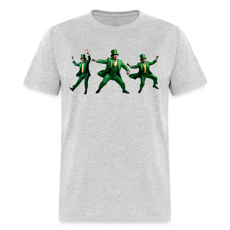 Trump Patrick's Day Dancing T Shirt - heather gray