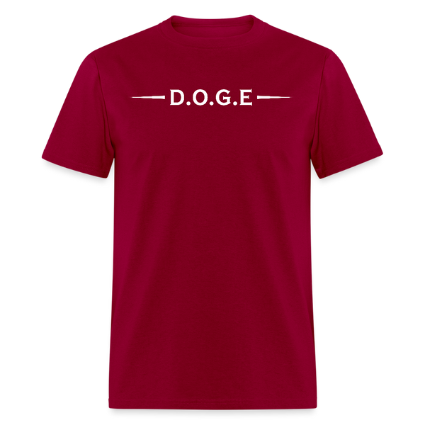 D.O.G.E Department Of Government Efficiency T Shirt - 3 - dark red