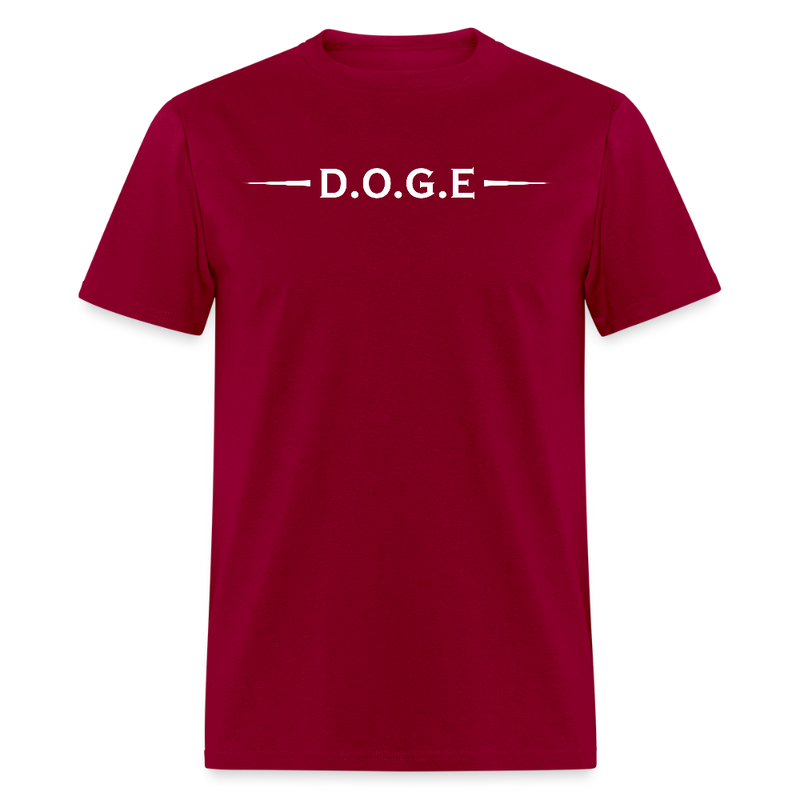 D.O.G.E Department Of Government Efficiency T Shirt - 3 - dark red