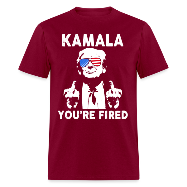 Kamala You're Fired T Shirt - 2 - burgundy