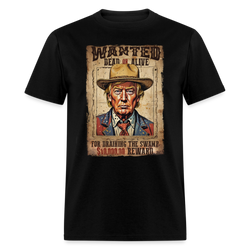 Wanted Dead Or Alive T Shirt - black