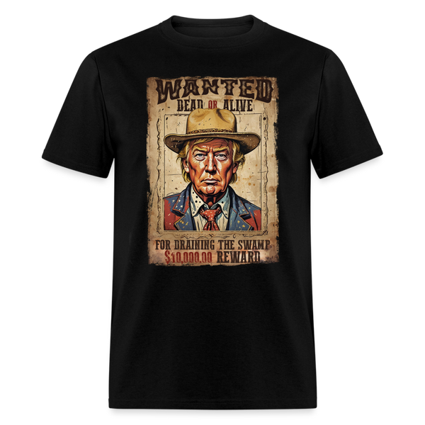 Wanted Dead Or Alive T Shirt - black