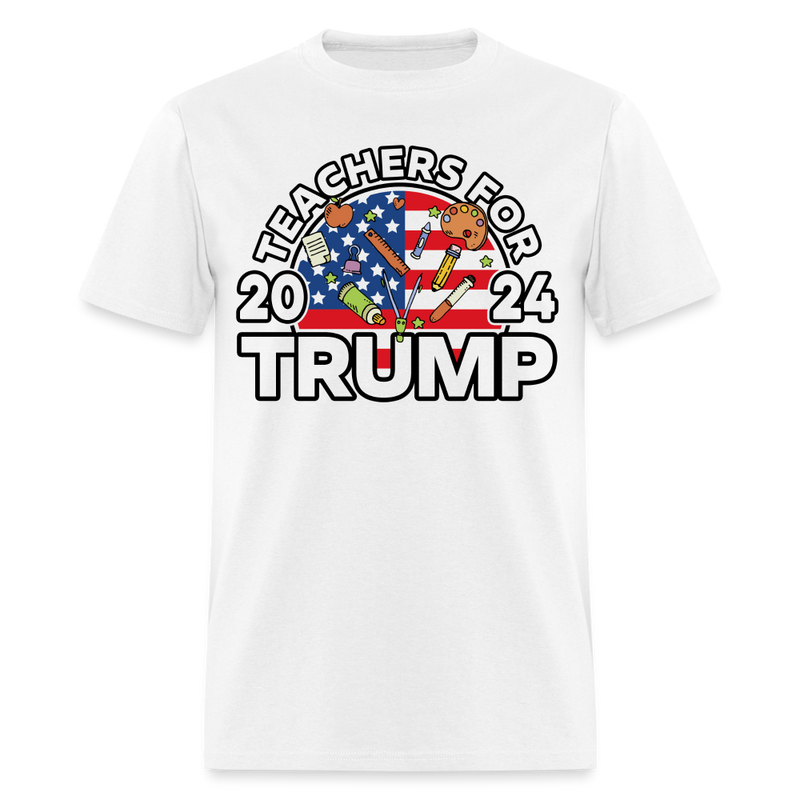 Teachers For Trump 2024 T Shirt - white