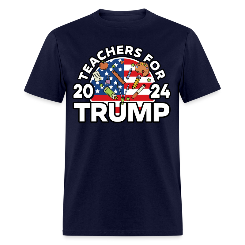 Teachers For Trump 2024 T Shirt - navy