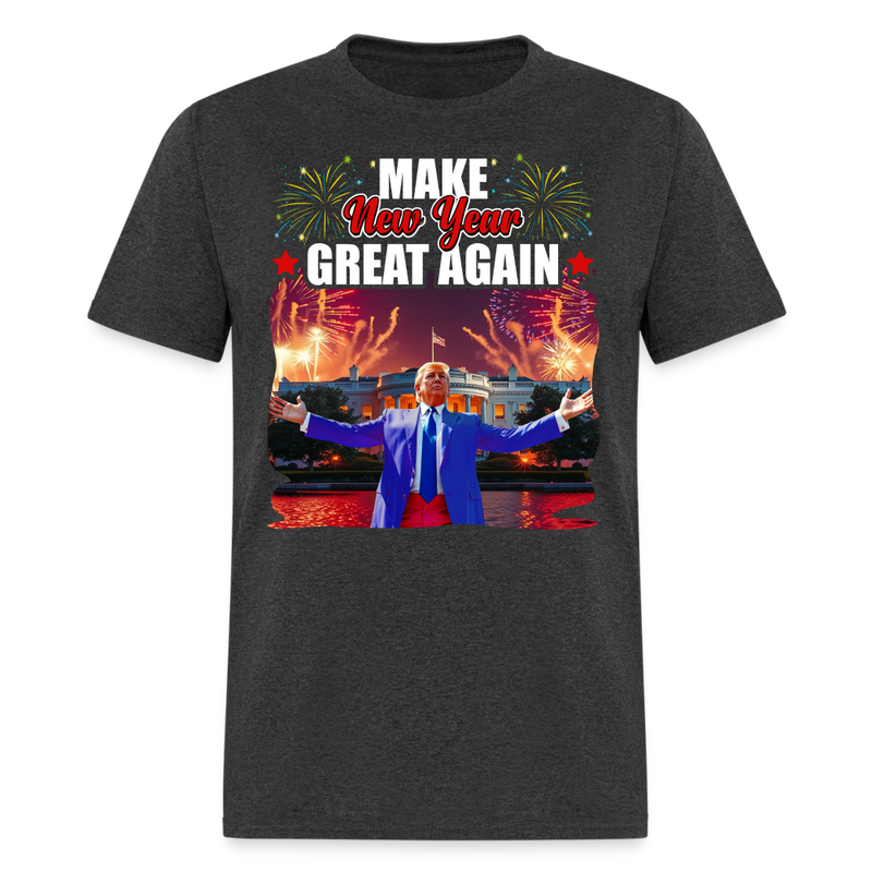 Trump Make New Year Great Again 2025 T Shirt - heather black