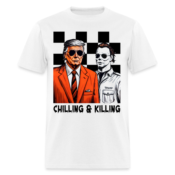 Chilling & Killing T Shirt - white