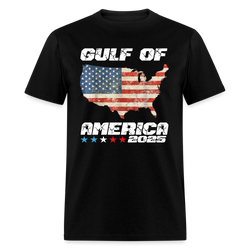 Gulf Of America Retro Map T Shirt - black