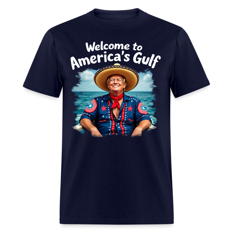 Welcome To America's Gulf T Shirt - navy