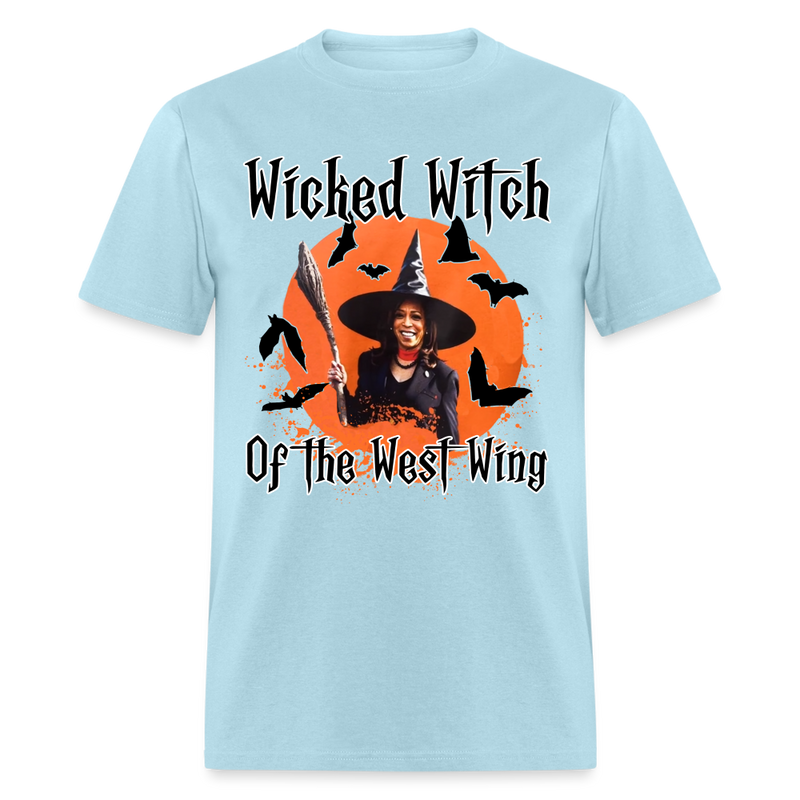 Wicked Kamala Witch T Shirt - powder blue