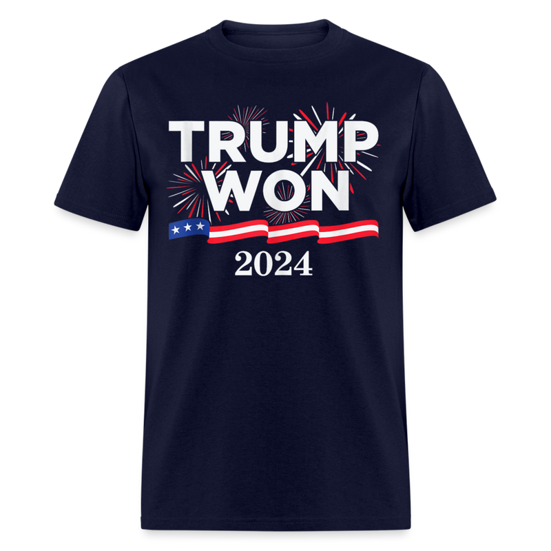 Trump Won 2024 2 T Shirt - navy