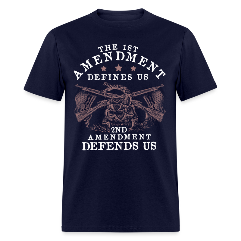 The 1st Amendment Defines US T Shirt - navy