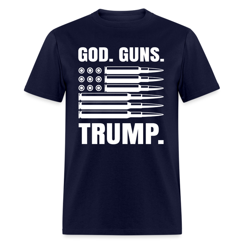 God Guns Trump T Shirt - navy