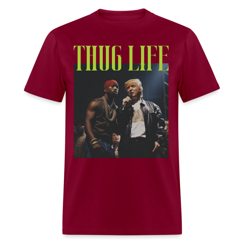 Thug Life T Shirt - burgundy