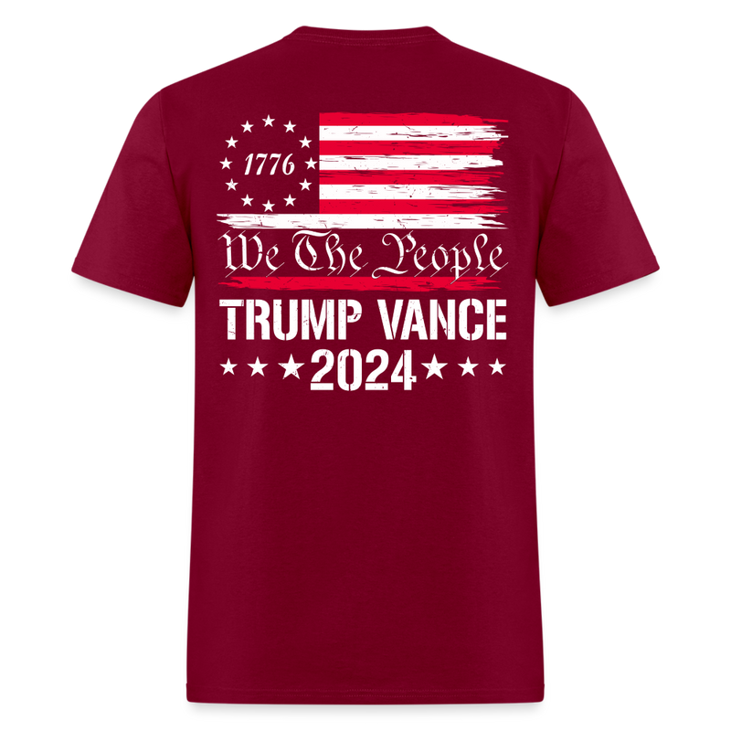 1776 We The People Trump Vance T Shirt - burgundy