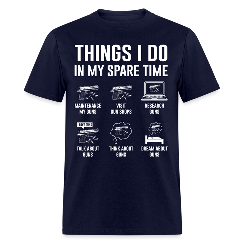 Things I Do In My Spare Time T Shirt - navy