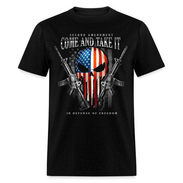 Second Amendment Come And Take It In Defense Of Freedom T Shirt - black