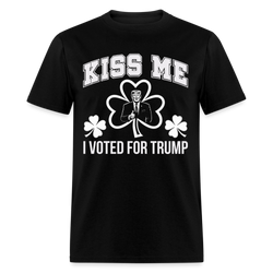 Kiss Me I Voted For Trump T Shirt - black