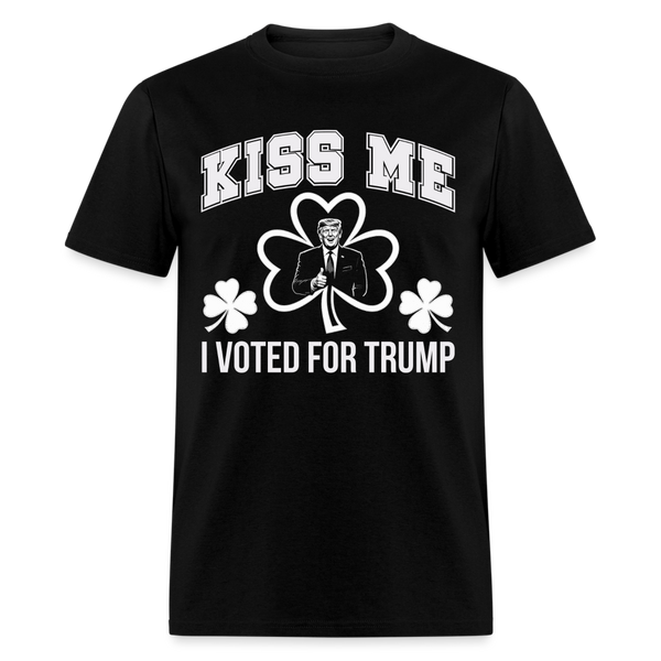 Kiss Me I Voted For Trump T Shirt - black