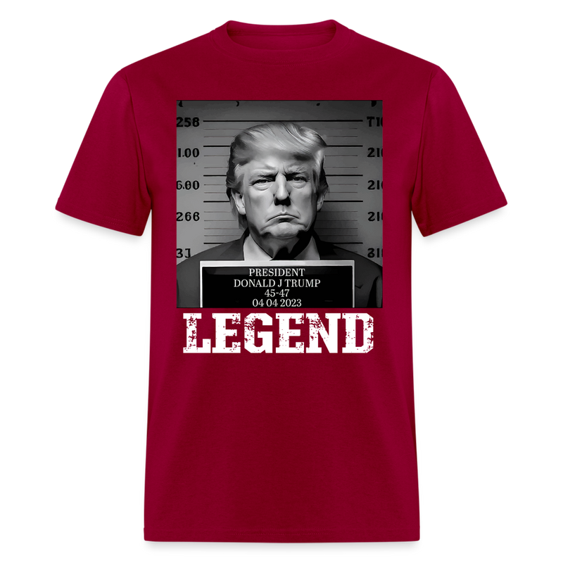 President Donald Trump 45 47 Legend T Shirt - dark red