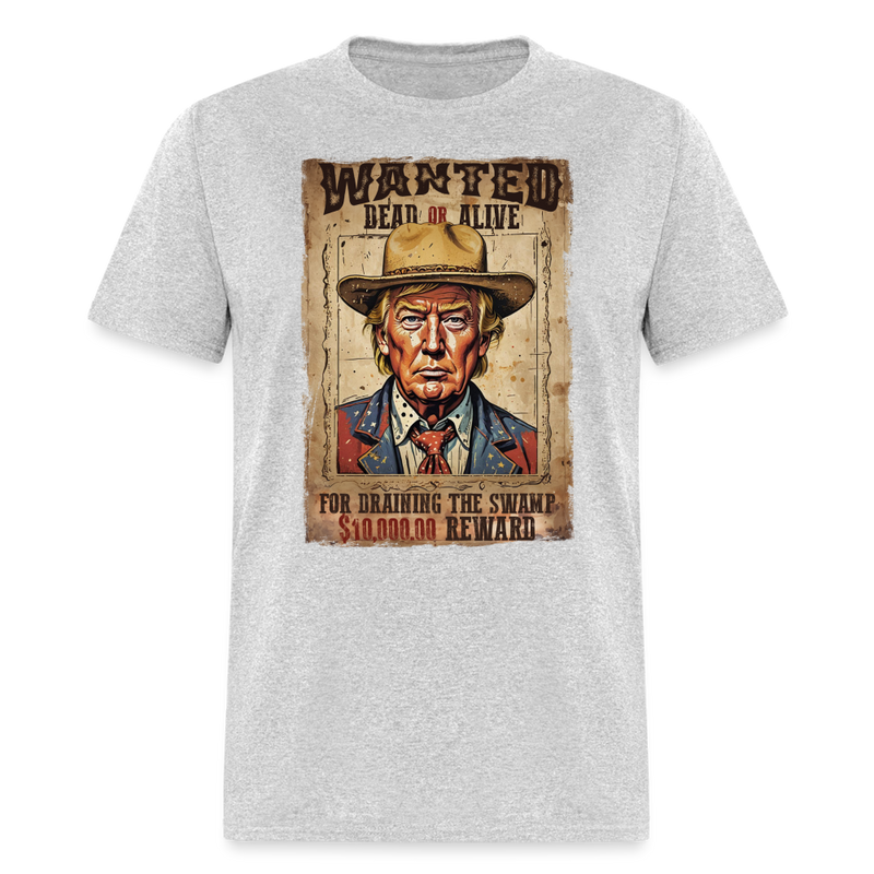 Wanted Dead Or Alive T Shirt - heather gray