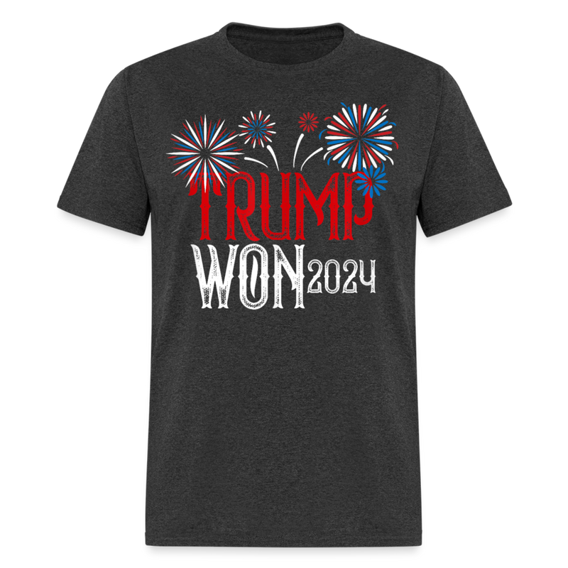 Trump Won 2024 1 T Shirt - heather black