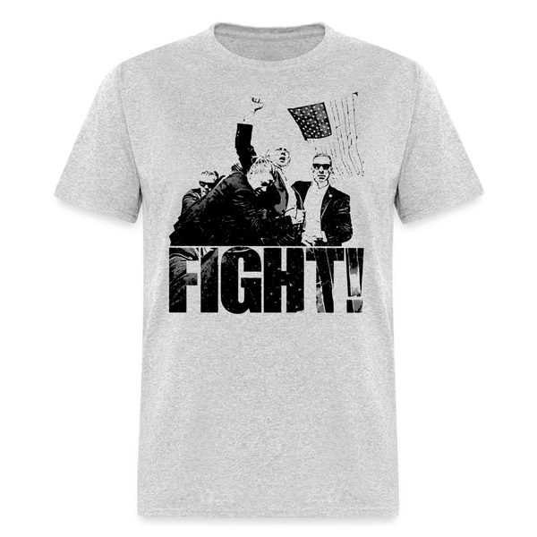 Donald Trump Fight 2024 White T Shirt - heather gray